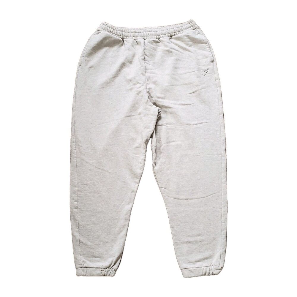 Gymshark Café au Lait Heavyweight 2XL Classic Logo Embroidered Jogger Sweatpants